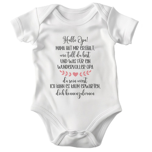 Unisex babybody hallo opa - unisex,