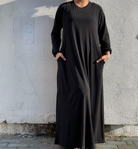 Langes jersey maxikleid - langes, jersey-maxikleid