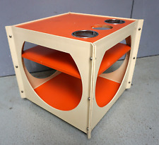 Vintage Beistelltisch Barwagen Rollwagen Würfel Cube Pop Panton 70er  (F25-479)