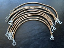 10 Stck Erdungskabel Erdungsleitung 4mm2 Rundkabelschuh 250mm M4 M6 transparent 