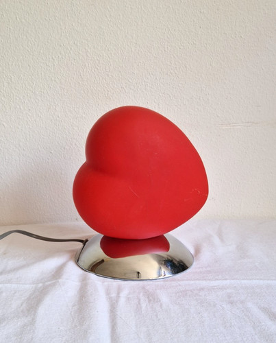 Herz tischlampe glas rot - herz,