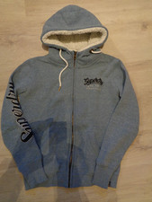 Superdry Sweatshirt-Jacke, Damen, Gr. 40, blau, mit Teddyfutter