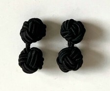 Neu Manschettenknopf Knoten Manschettenknoten Schwarz