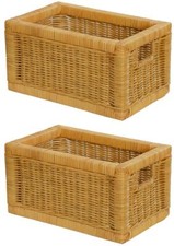 Set/2 Regalkorb mit Holzrahmen