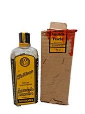 +ANTIK+ Flasche Günther Wagner PELIKAN Auszieh Tusche schwarz um 1920