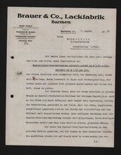 BARMEN, Brief 1928, Brauer &
