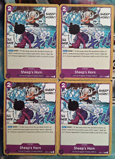 4x Sheep's Horn OP01-117 Common Englisch PLAYSET NM One Piece