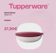 Tupperware Allegra 1,5 L Schüssel Brodeau Rot Tupper Dose Weinrot 1,5l + Deckel