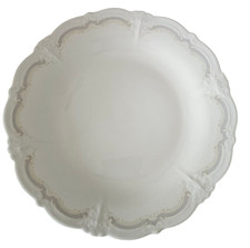 Tirschenreuther Baronesse Speiseteller Durchmesser ca. 26 cm  weiß mit Muster