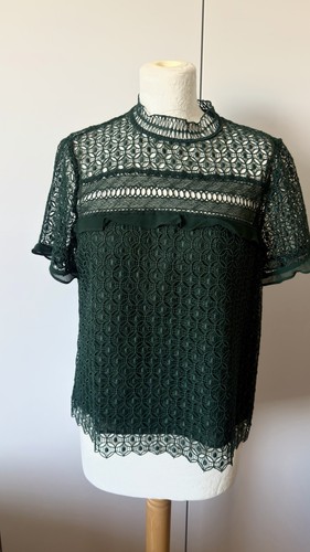 Zara bluse lochstickerei l - zara,