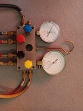 Refco 4-Way Manometer, Kältetechnik, Manometer