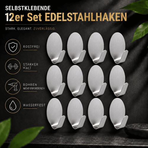 Edelstahl handtuchhaken - 12,