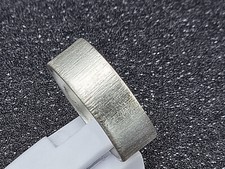 massiv Sterling Silber 925 Ring 8 mm breit poliert/satiniert/eismattiert