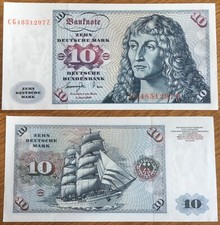 Ⓜ️ 10 Deutsche Mark ☘️ 1.Juni 1977 ?? DM Schein Bundesbank ? CG 4851297 Z ?