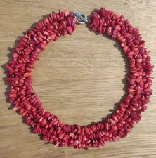 Hobbyauflösung Exquisites Bambus Koralle Collier Kette Splitterkette mehrreihig