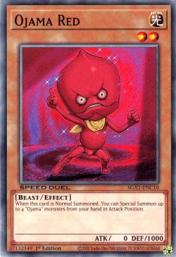 Yugioh ojama red sgx1 enc10 - red, sgx1-enc10