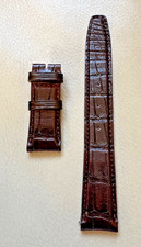 IWC SCHAFFHAUSEN x SANTONI Alligator-Leder-Armband – Dunkelbraun – 20 mm / 18 mm