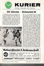 Fussball-Programmheft   71/72   RL    SVA Gütersloh - Wattenscheid 09