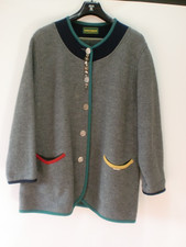 graue Woll Trachten Jacke Gr