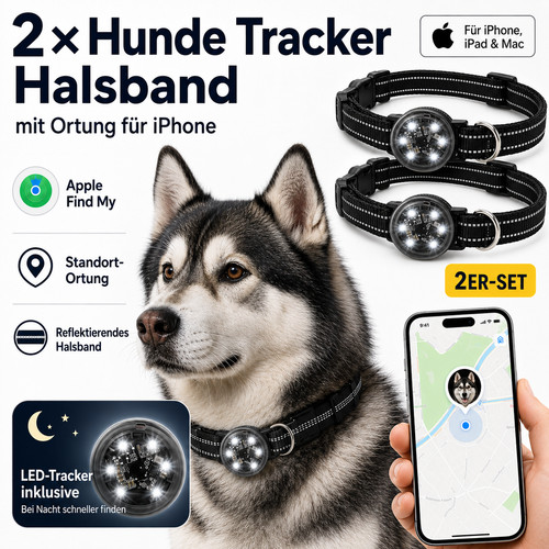 2er set hundehalsband tracker - hundehalsband,