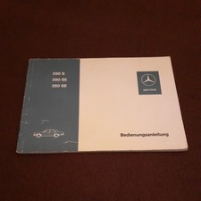 Mercedes Benz Bedienungsanleitung 280S bis 350SE W 116