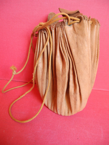 Antiker alter leder geldbeutel - leder,