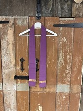 Lila Priester Stola Schal Kirche Zeremonie Vintage