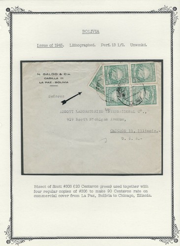 Bolivien 1945 halbieren von - bolivien,