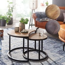 FineBuy Couchtisch Massivholz