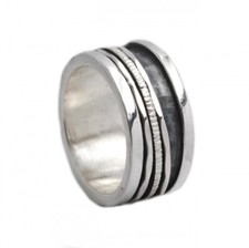 Breiter Silberring Drehring