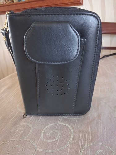 Vintage schwarz leder - a5,