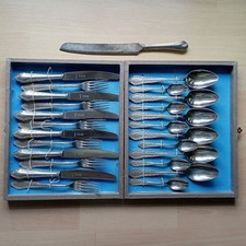 Silberbesteck Neusilber Garantie 6teilig im Besteckkasten Kuchenmesser ca. 2 kg