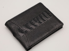 Geldbörse DARIO aus schwarzem Straußenleder