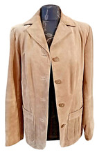 C&A, Leder Jacke, Gr. 38, braun, Echt Leder, Velourleder, top Qualität! 