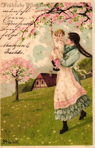 Pfingsten mutter mit - pfingsten,, kind