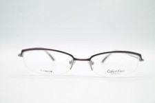 Calvin Klein 574 Titanium Violett Silber Halbrand Brille Brillengestell Neu