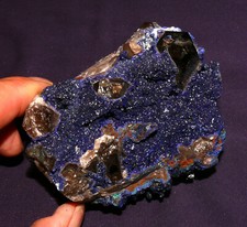 Azurit mit großen Kristallen aus Marokko Heilstein 515,3g 98x76x71mm