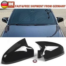 2x Spiegelkappen Gehäuse/Spiegelcover Schwarz Passt Für Opel Astra H 2005 - 2009