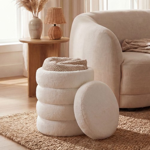 Sitzhocker mit stauraum teddy - sitzhocker,