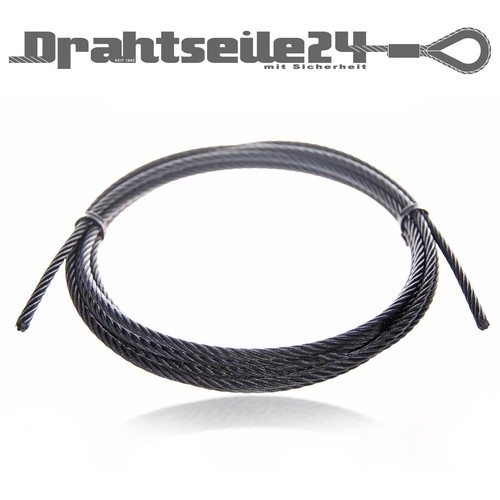 Schwarzes seil drahtseil - schwarzes,