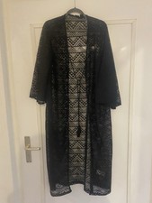 NEU**RAINBOW  KIMONO CASHUBLE ÜBERWURF LONGJACKE SCHWARZ 44/46