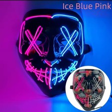 LED Purge Maske - Kostüm Maske steuerbar für Halloween, Fasching & Karneval