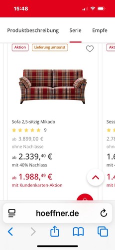 Landhaus sofa karo - karo, design