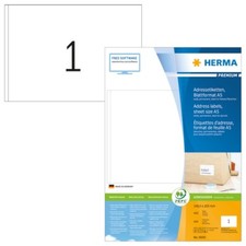 HERMA 8690 Adressetiketten Premium A5 148,5x205 mm weiß Papier matt 400 St.