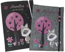 U Heft Hülle mit Namen Filz