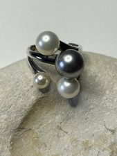 Silber 925' Ring mit Perlen