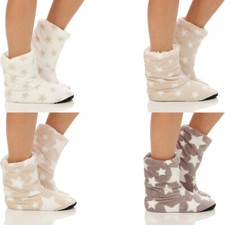 Damen Kuschelsocken Hausschuhe