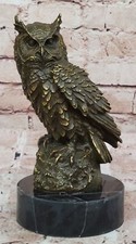 Thront Eule Vogel Bronze