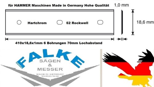 Stück hobelmesser 410 x - hobelmesser,