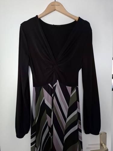 Schwarz buntes maxikleid - buntes,